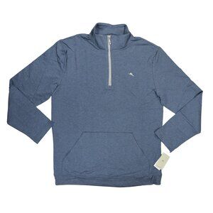 Tommy Bahama 1/4 Zip Heathered Mock Neck Long Sleeve Men's Pullover NWT